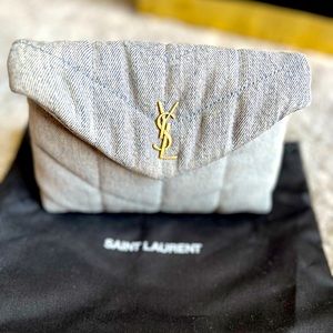 Denim YSL Pouch